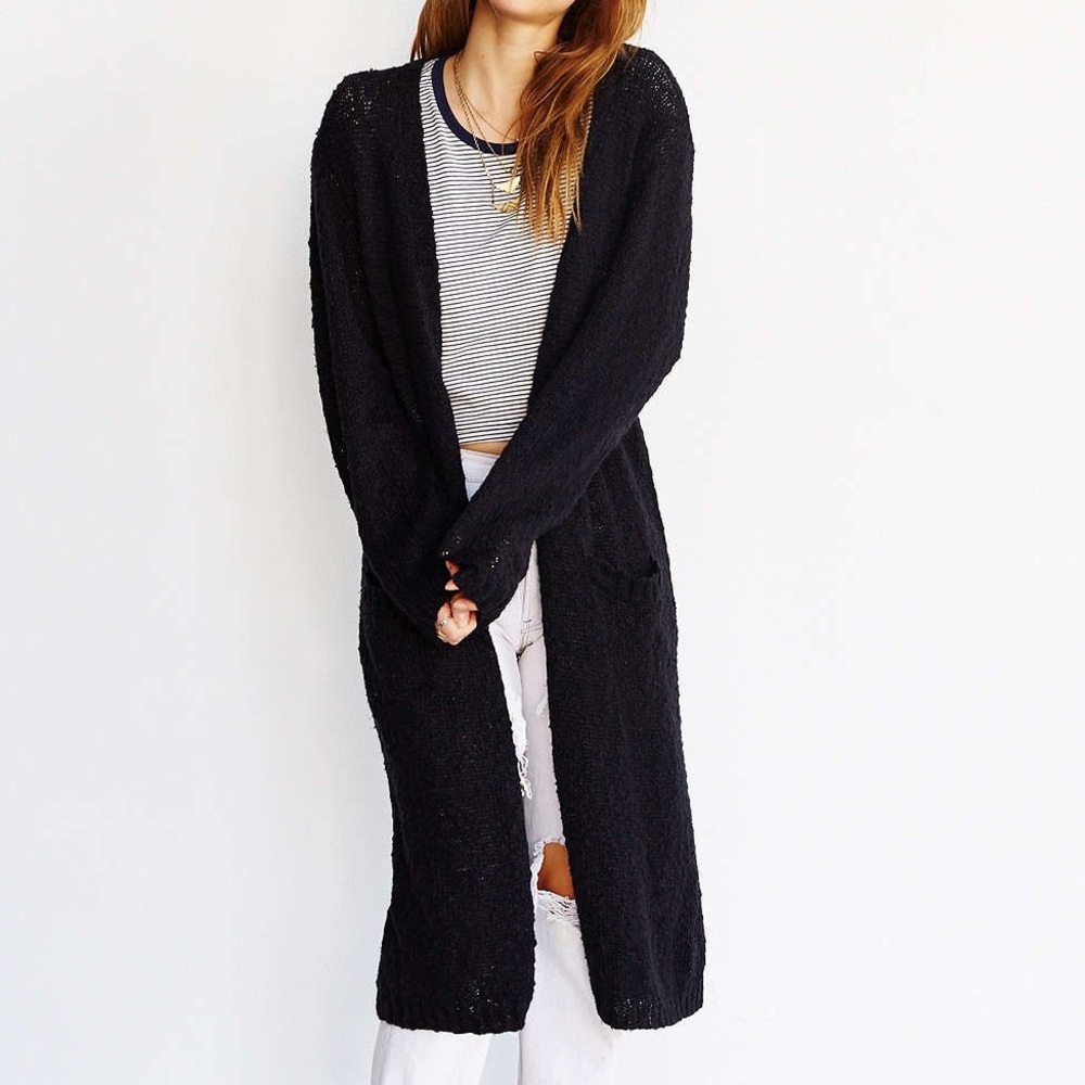 Cheap Monday Urban Outfitters Black Long Cardigan